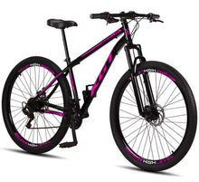 Carregar imagem no visualizador da galeria, Bicicleta Aro 29 Aço Carbono KGT Freios a Disco Suspensão 21 marchas - ROSA