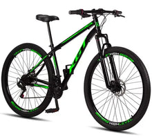 Carregar imagem no visualizador da galeria, Bicicleta Aro 29 Aço Carbono KGT Freios a Disco Suspensão 21 marchas - VERDE
