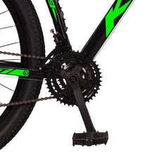 Carregar imagem no visualizador da galeria, Bicicleta Aro 29 Aço Carbono KGT Freios a Disco Suspensão 21 marchas - VERDE

